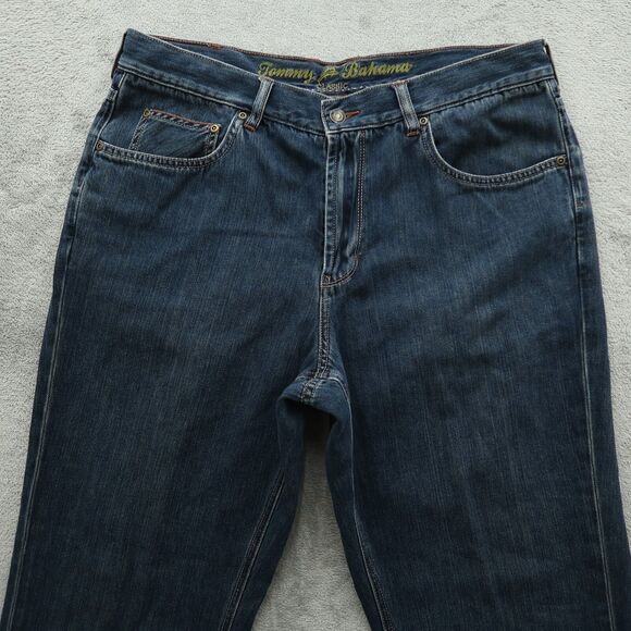 Tommy Bahama Jeans Mens Fits 35x29 (Size 36x32) Blue Classic-Fit Denim Hemmed - Picture 10 of 15